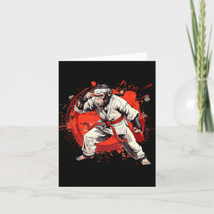 Tarjeta Mono de Judo Jiu-Jitsu Kung Fu Taekwondo MMA