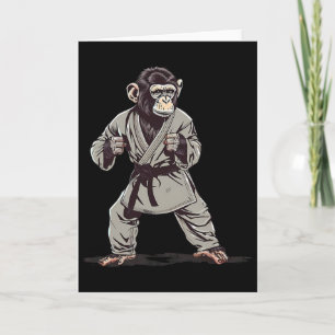 Tarjeta Mono de Karate Kickboxing Judo Jiu-jitsu Mma Artes