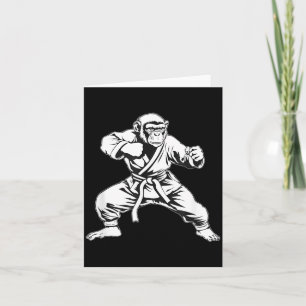 Tarjeta Mono de Karate Taekwondo Kickboxing Mma Judo Mono