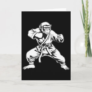 Tarjeta Mono de Karate Taekwondo Kickboxing Mma Judo Mono