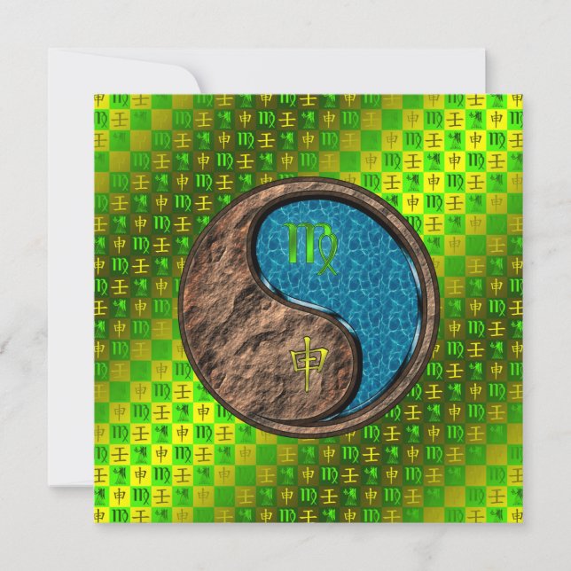 Tarjeta Mono de Virgo y Agua (Anverso)