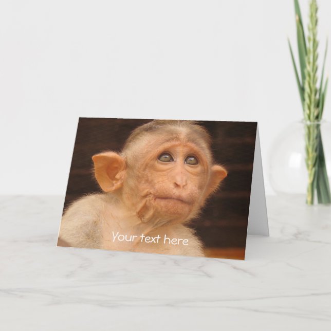 Tarjeta Mono, Día del Padre Personalizado (Anverso)