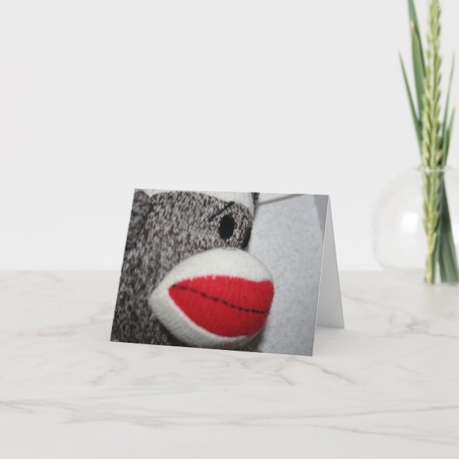 Tarjeta Mono Notecard del calcetín (Anverso)
