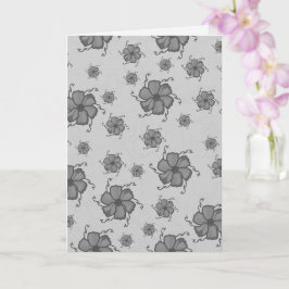 Tarjeta monocroma FTF 5x7 en blanco en escala de g