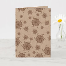 Tarjeta monocroma FTF 5x7 en blanco en tonos terro