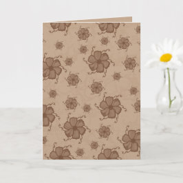 Tarjeta monocroma FTF 5x7 en blanco en tonos terro