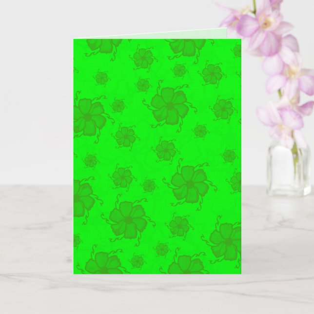 Tarjeta monocroma FTF 5x7 en verde (Orquídea)