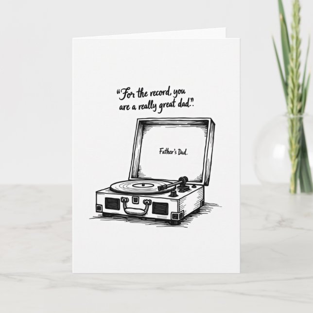 Tarjeta Monocroma para Gran Papá (Anverso)