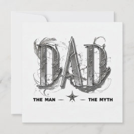 Tarjeta Monocromática Moderna para el Día del Padr