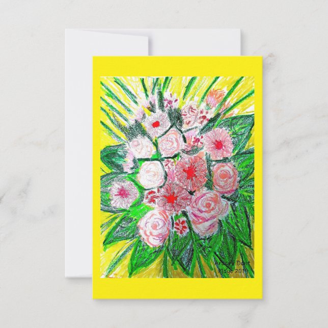 Tarjeta Monocromático, Rosas, Dianthus caryophyllus,  Gerb (Anverso)