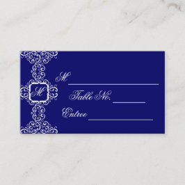 Tarjeta Monograma Blanco Romance Monograma