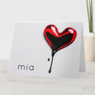 Tarjeta monograma de amor simple moderno mínimo