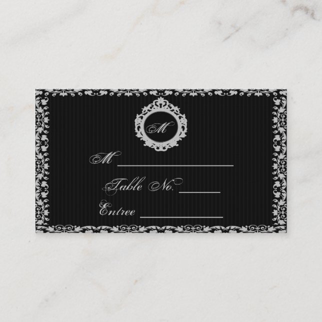 Tarjeta monograma de marco gótico (Anverso)