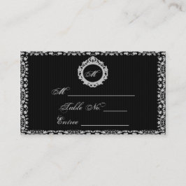 Tarjeta monograma de marco gótico