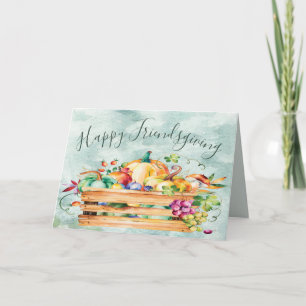 Tarjeta Monograma Felices Amistades Personalizadas Caída