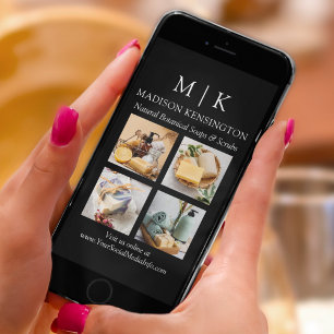 Tarjeta Monograma minimalista o Agregar logotipo comercial