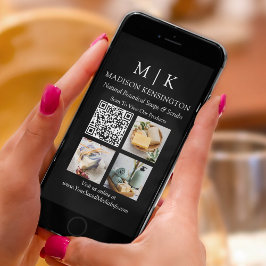 Tarjeta Monograma o logotipo comercial Código QR 3 Foto