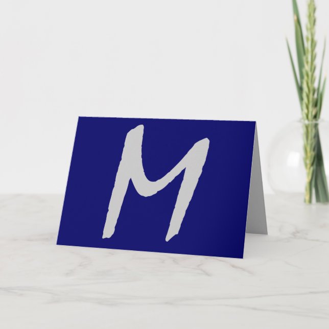 Tarjeta monograma - Personalizable "M" (Anverso)