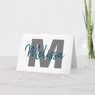 Tarjeta Monograma Personalizado