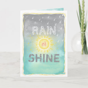Tarjeta Monograma único de lluvia o brillo