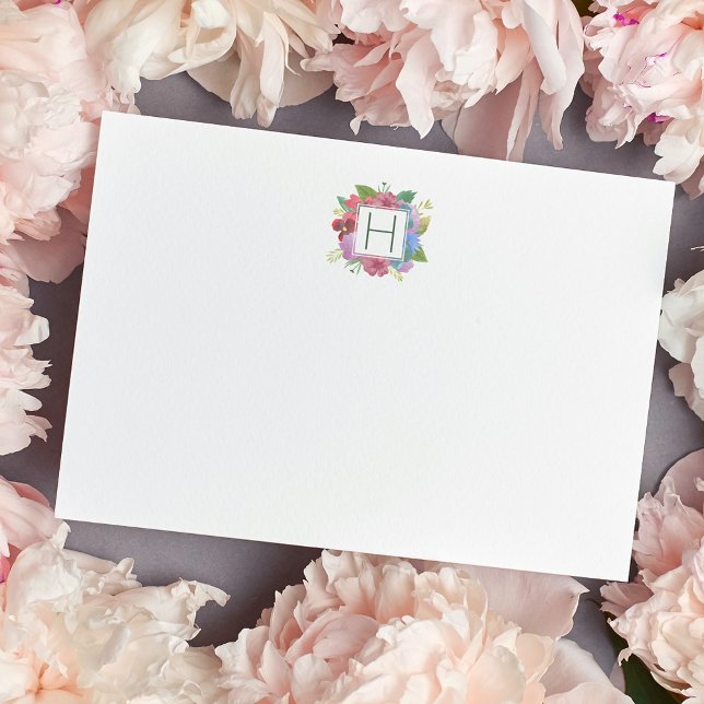 Tarjeta Monogramada de Estacionamiento con Bouquet (Subido por el creador)