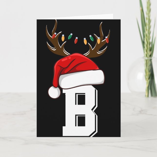 Tarjeta Monogrammed Family Christmas Matching Outfits T Sh (Anverso)