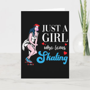 Tarjeta Monopatín Solo una chica skater que ama patinar