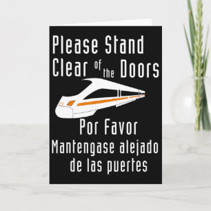 Tarjeta Monorail Divertido Por Favor Manténgase Alejado De