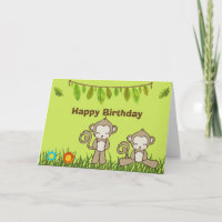 Monos Colgando En La Jungla Cumpleaños