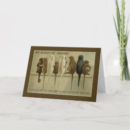 Tarjeta Monos Cumpleaños De Negocios De Grupo, Humor