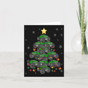 Tarjeta Monster Camión Árbol de Navidad Niños Niños Niños