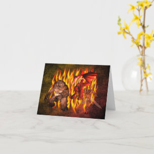 Tarjeta Monster Demon Gremlin Halloween Note Card