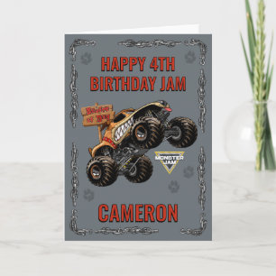 Tarjeta Monster Jam - Cumpleaños de Monster Mutt