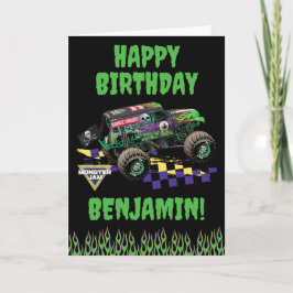 Tarjeta Monster Jam Grave Digger Feliz Cumpleaños