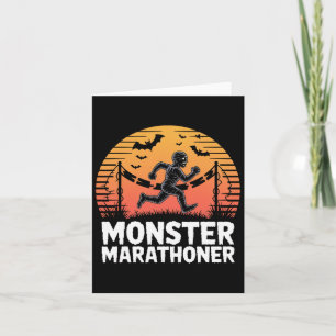 Tarjeta Monster Marathoner Halloween Mummy Runner
