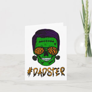 Tarjeta Monster Skull Dadster Dad Life Halloween Matando