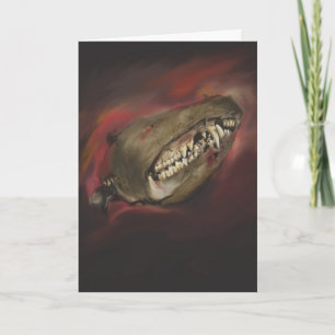 Tarjeta Monster Skull Halloween