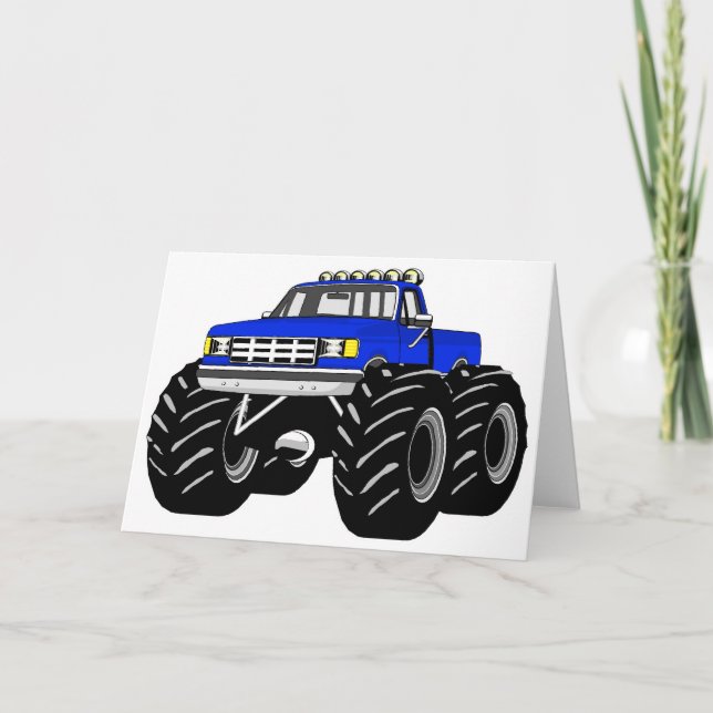 TARJETA MONSTER TRUCK AZUL (Anverso)