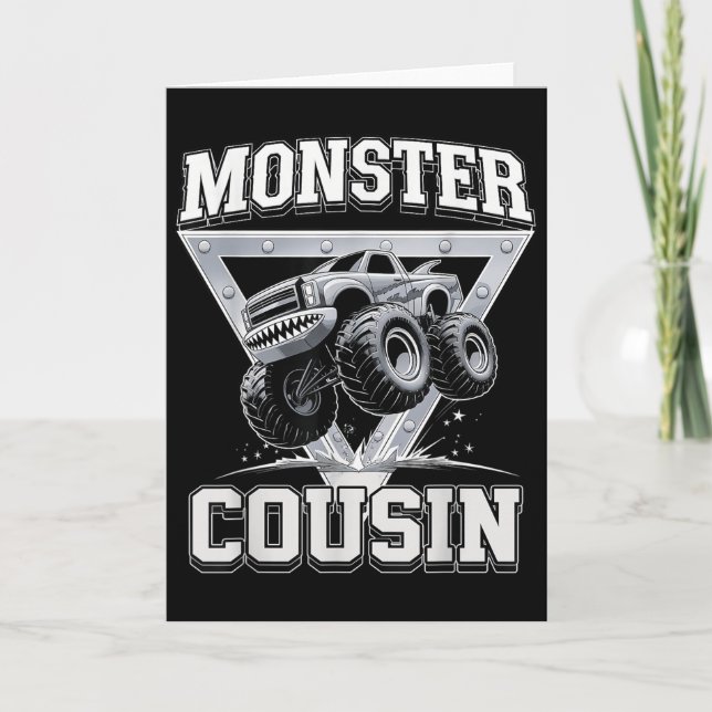 Tarjeta Monster Truck Cousin Fathers Day Monster Truck Are (Anverso)