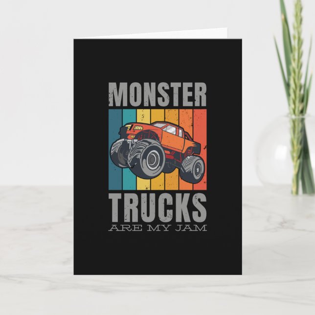 Tarjeta Monster Trucks Are My Jam Fan Quote (Anverso)