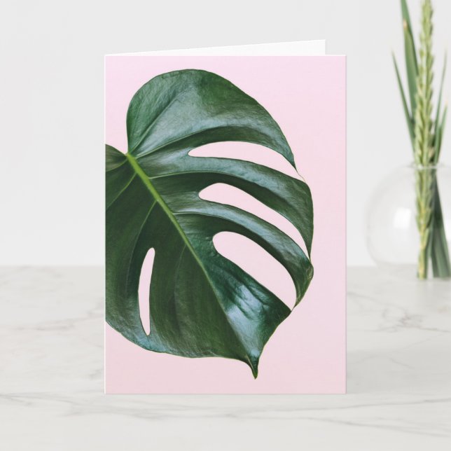 Tarjeta Monstera Tropical Leaf (Anverso)