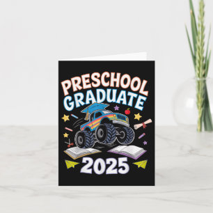 Tarjeta Monstruo de graduación preescolar Camión Dinosauri