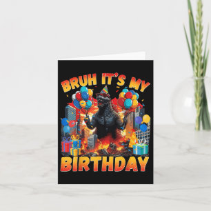 Tarjeta Monstruo de la fiesta de cumpleaños de Kaiju