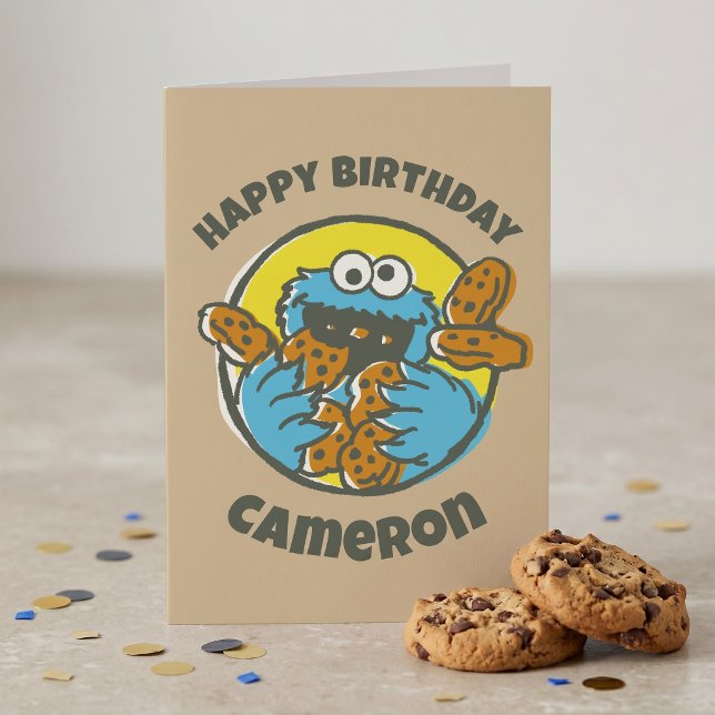 Tarjeta Monstruo de las Galletas Retro (Subido por el creador)
