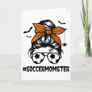Tarjeta Monstruo de Mamá Futbolista Para Mujeres Halloween