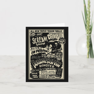 Tarjeta Monstruo de Película de Terror Momia Drácula Hombr