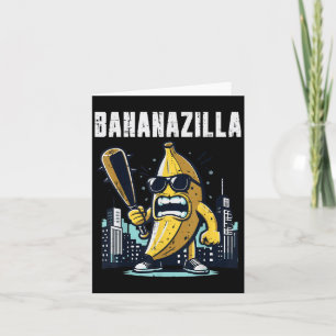 Tarjeta Monstruo de Plátano Bananazilla Funny Fruit Meme H