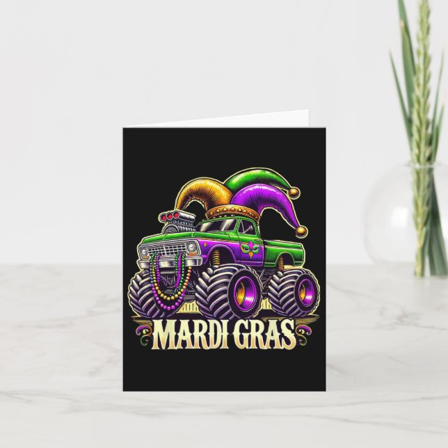 Tarjeta Monstruo del Mardi Gras Chicas del Carnaval (Anverso)