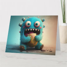 Monstruo Kawaii con cookie