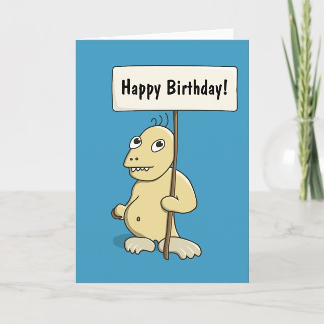 Tarjeta Monstruo Personalizado gracioso con cookie persona (Anverso)